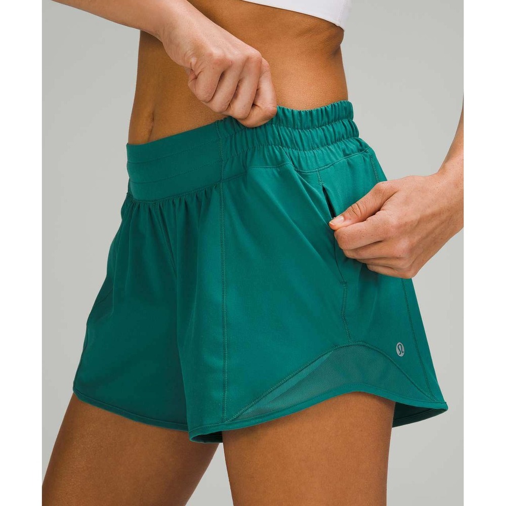 Lululemon Hotty Hot Low Rise Shorts 4" Teal Lagoon Women's Size 0